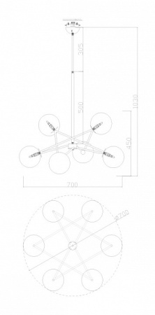 Фото Люстра на штанге Freya Bumble FR5144PL-06TR