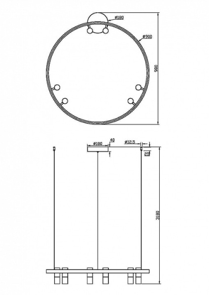 Фото Подвесная люстра Maytoni Halo MOD102PL-L42WK