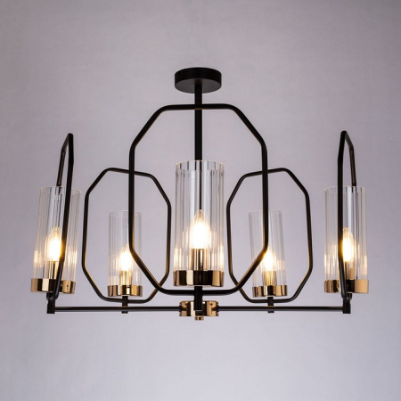 Открыть Люстра на штанге Arte Lamp Celaeno A7004PL-5BK Фото Люстра на штанге Arte Lamp Celaeno A7004PL-5BK