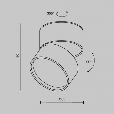 Фото Накладной светильник Maytoni Onda C024CL-12W3K-B-1