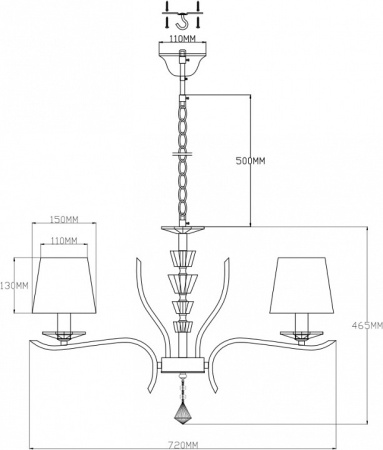 Фото Подвесная люстра Moderli Silvestor V2551-5P