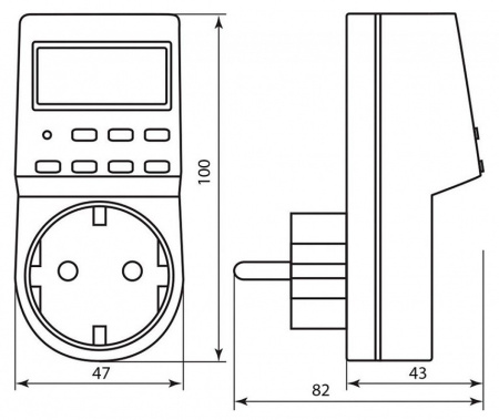 Фото Розетка с таймером Feron TM24 23257
