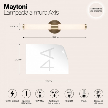 Открыть Бра Maytoni Axis MOD106WL-L10G3K Фото Бра Maytoni Axis MOD106WL-L10G3K