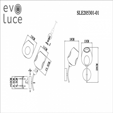 Фото Бра EVOLUCE Besano SLE205301-01