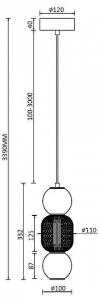 Фото Подвесной светильник Maytoni Drop MOD273PL-L16G3K