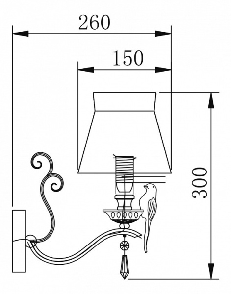Фото Бра Maytoni Bird ARM013-01-W