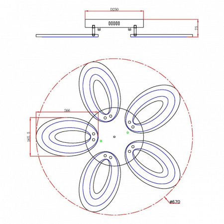 Фото Потолочная люстра Escada Air 10211/5LED