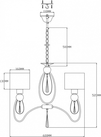 Фото Подвесная люстра Moderli Dark V2584-3P