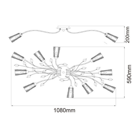 Фото Потолочная люстра MW-Light Восторг 15 242015410