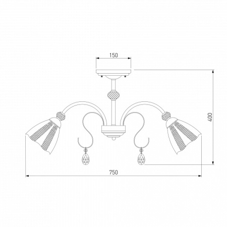 Фото Люстра на штанге Eurosvet Floranse 30155/8 античная бронза