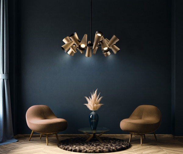 Фото Люстра на штанге Maytoni Giro MOD095PL-14BS