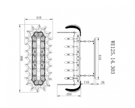 Фото Подвесная люстра Wertmark Alexia WE125.14.303