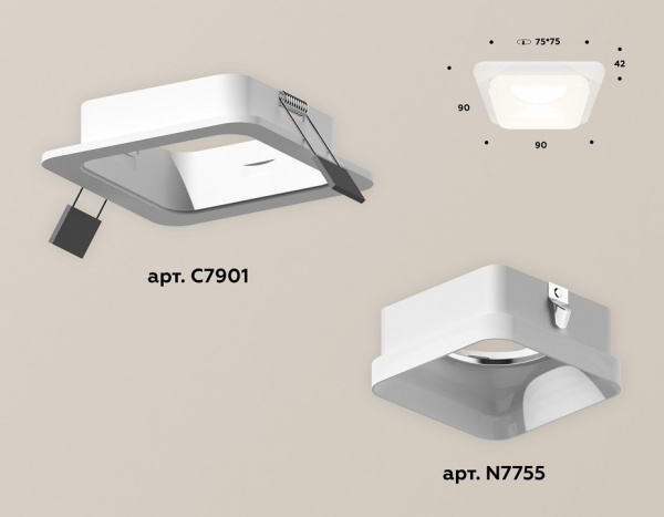 Фото Встраиваемый светильник Ambrella Light XC XC7901013