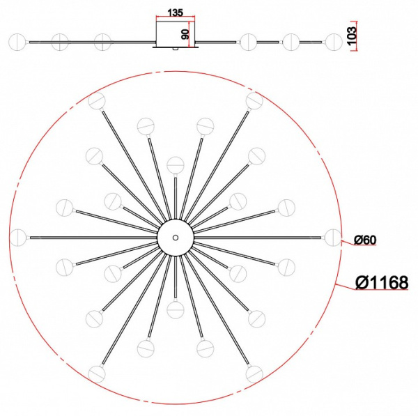 Фото Потолочная люстра Freya Celebrity FR5242CL-24BS