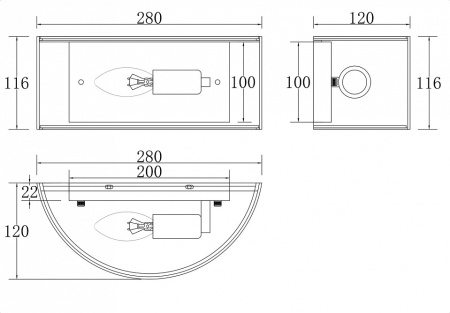 Фото Накладной светильник Maytoni Ripple MOD096WL-01CH