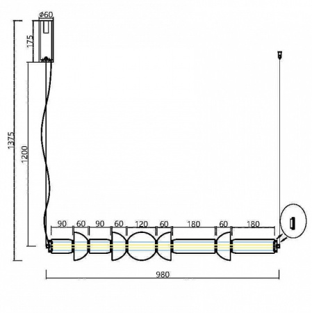 Фото Подвесной светильник Maytoni Cosmo MOD210PL-L39B3K