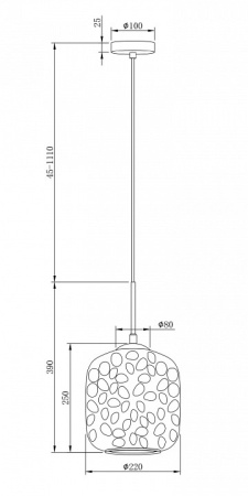 Фото Подвесной светильник Maytoni Dolce MOD001PL-01CFL