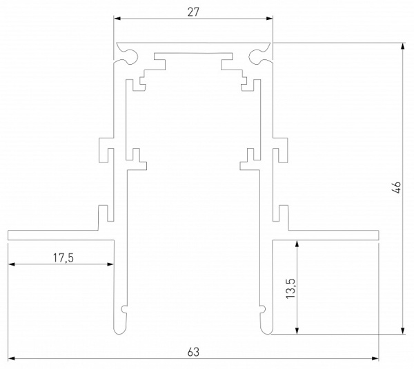 Фото Трек встраиваемый Elektrostandard Slim Magnetic a067496