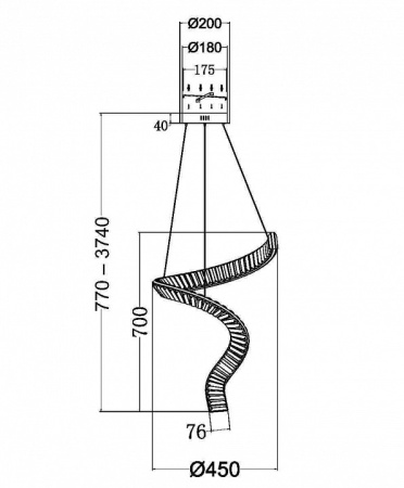 Фото Подвесной светильник Maytoni Krone P097PL-L48BS3K