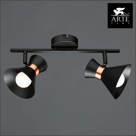 Открыть Спот Arte Lamp Baltimore A1406AP-2BK Фото Спот Arte Lamp Baltimore A1406AP-2BK