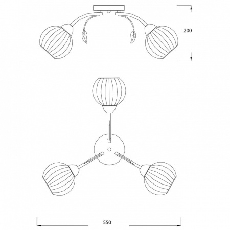 Фото Потолочная люстра Escada Rihanna 1175/3P