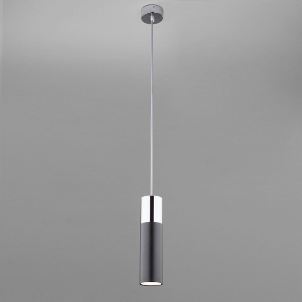 Открыть Подвесной светильник Eurosvet Double Topper 50135/1 LED хром/черный Фото Подвесной светильник Eurosvet Double Topper 50135/1 LED хром/черный