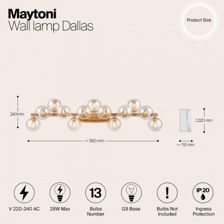 Фото Светильник на штанге Maytoni Dallas MOD547WL-13G