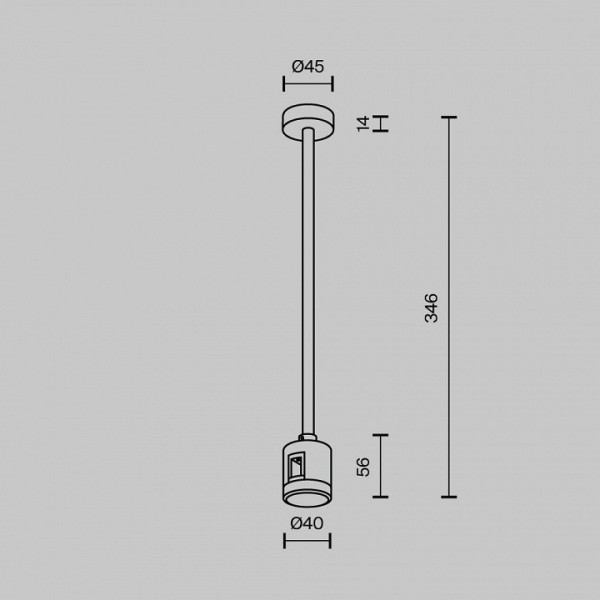 Фото Основание на штанге Maytoni Accessories for tracks Flarity TRA158C-IPC1-B