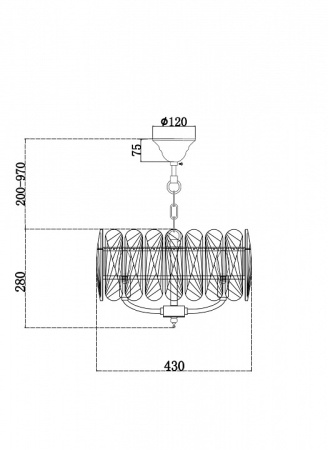 Фото Подвесной светильник Maytoni Suite MOD122PL-05BS