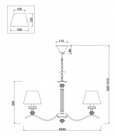 Фото Подвесная люстра Freya Alessandra FR2016PL-05BZ