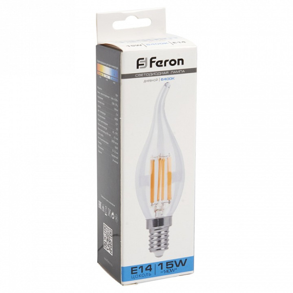 Фото Лампа светодиодная Feron LB-718 E14 15Вт 6400K 38264