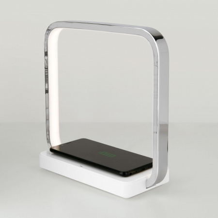 Фото Настольная лампа офисная Eurosvet Frame 80502/1 хром