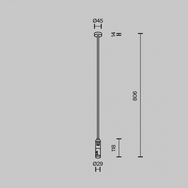 Фото Основание на штанге Maytoni Accessories for tracks Flarity TRA159C-D1-BS