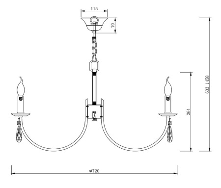 Фото Подвесная люстра Freya Forte FR1006PL-08G
