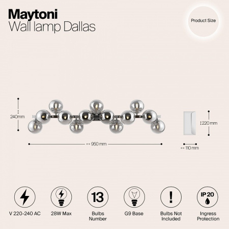 Фото Светильник на штанге Maytoni Dallas MOD547WL-13CH