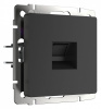 Розетка телефонная RJ-11 без рамки Werkel черный матовый W1182008 Розетка телефонная RJ-11 без рамки Werkel черный матовый W1182008