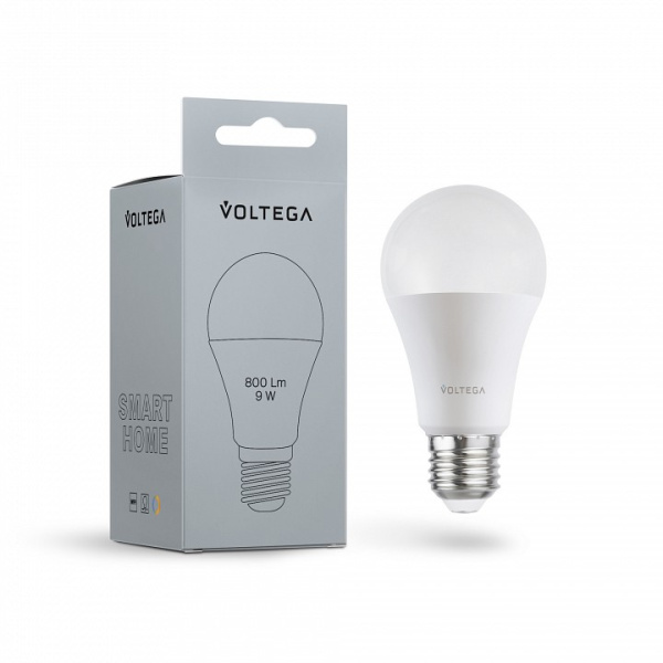 Открыть Лампа светодиодная с управлением через Wi-Fi Voltega Wi-Fi bulbs E27 9Вт 2700-6500K 2429 Фото Лампа светодиодная с управлением через Wi-Fi Voltega Wi-Fi bulbs E27 9Вт 2700-6500K 2429