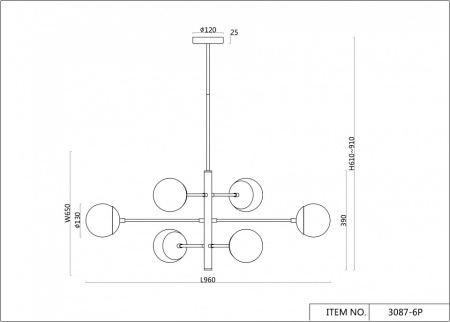 Фото Люстра на штанге F-promo Tufan 3087-6P