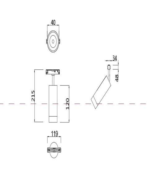 Фото Светильник на штанге Maytoni Focus LED TR019-2-7W4K-W