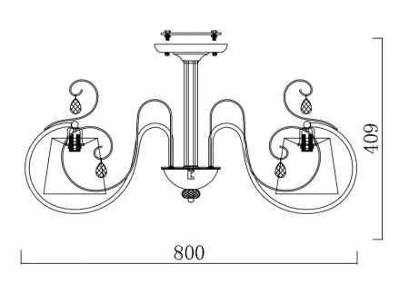 Фото Люстра на штанге Freya Simone FR2020-CL-06-BG