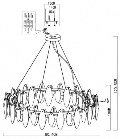 Фото Подвесная люстра ST-Luce Ancona SL1227.303.12