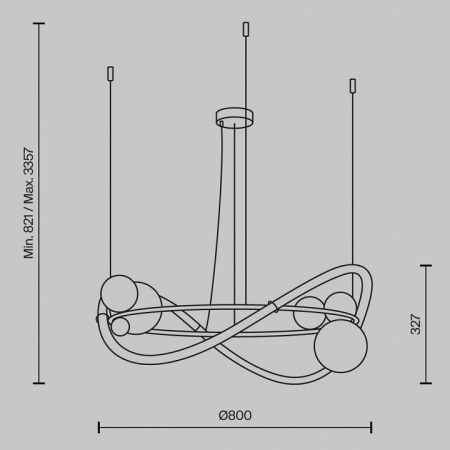 Фото Подвесной светильник Maytoni Oasis MOD289PL-L53BS3K