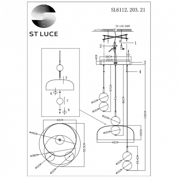 Фото Подвесной светильник ST-Luce Ode SL6112.203.21