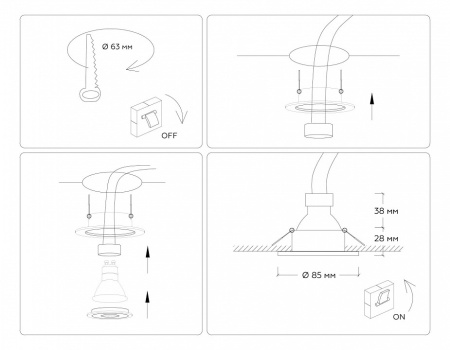 Открыть Встраиваемый светильник Ambrella Light TN TN102451 Фото Встраиваемый светильник Ambrella Light TN TN102451