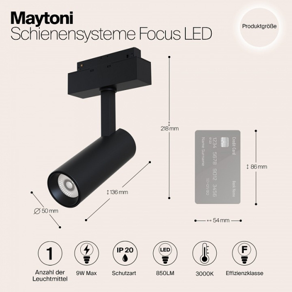 Фото Светильник на штанге Maytoni Focus LED TR019-2-10W3K-B