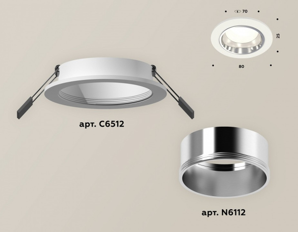 Фото Встраиваемый светильник Ambrella Light XC XC6512003