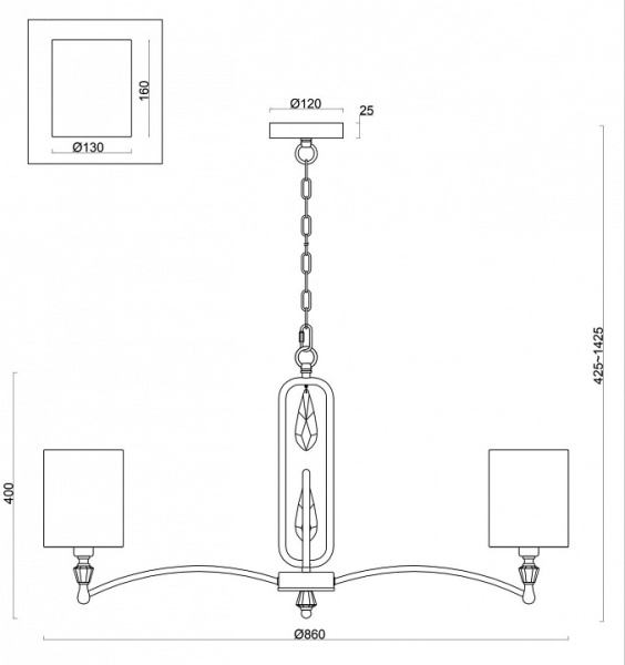 Фото Подвесная люстра Freya Riverside FR1007PL-08BS