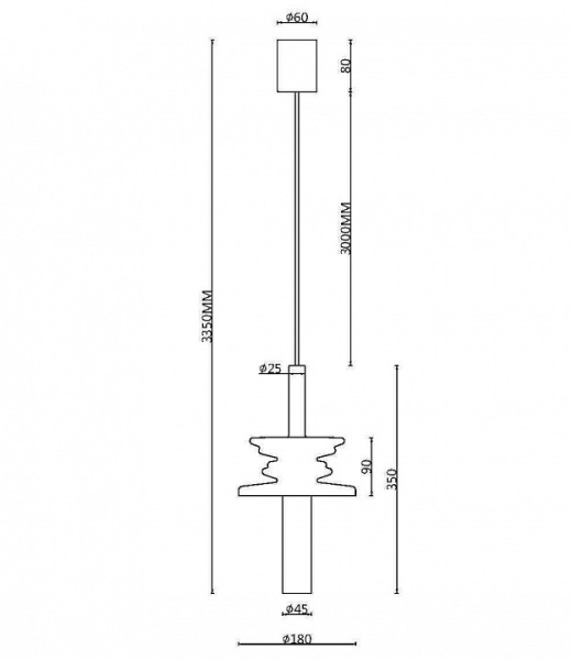 Фото Подвесной светильник Maytoni Sound Wave MOD255PL-01B2