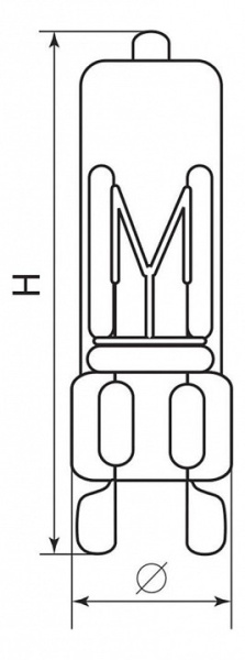 Фото Лампа галогеновая Feron JCD9 G9 40Вт 2700K 02776