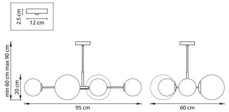Фото Люстра на штанге Lightstar Croco 815460